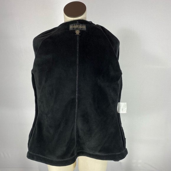 Kristen Blake Women's Size Medium Black Full Zip Plush Fleece Hooded Jacket - Picture 6 of 12